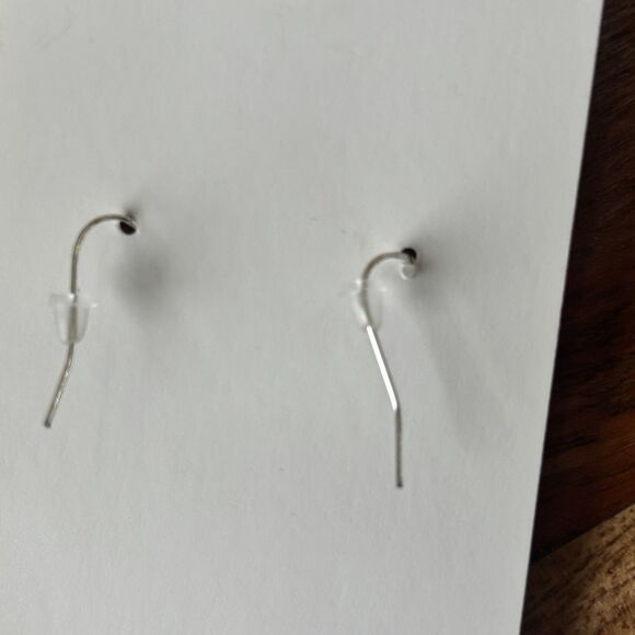 Handmade Acrylic Pour Dangle Heart Earrings Hypoallergenic Jewelry ARTISAN - Picture 5 of 5